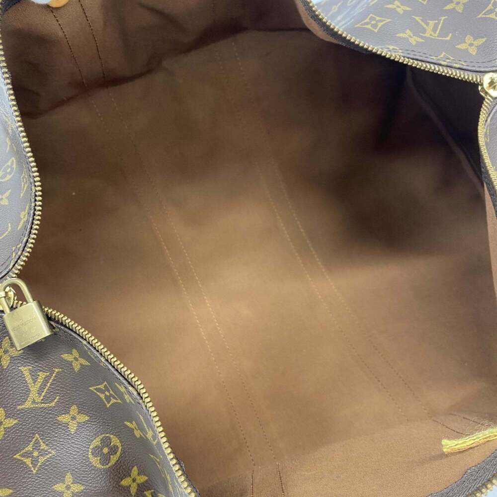 LOUIS VUITTON Brown Monogram Keepall 55 Boston Bag - Picture 4 of 13